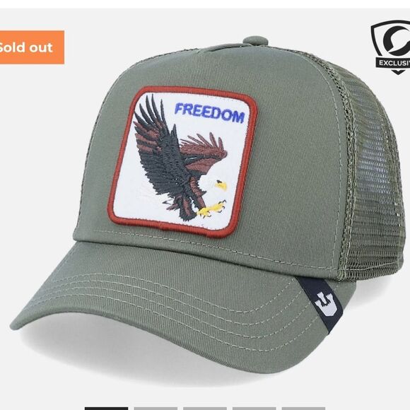 Goorin Bros Freedom Eagle Dark Green‎ Trucker Green OS Nwt - Picture 1 of 6